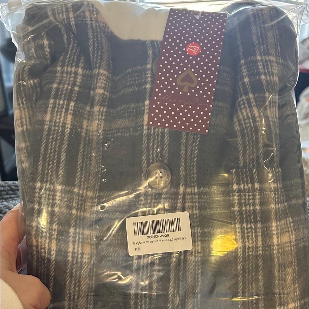 Plaid Button-Up Hoodie